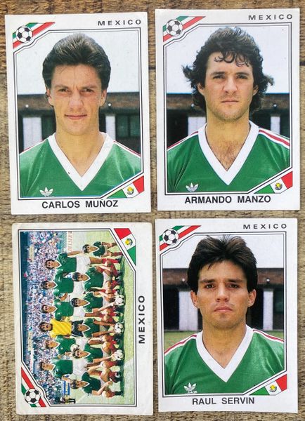 4 X 1986 MEXICO 86 WORLD CUP PANINI ORIGINAL UNUSED STICKERS PLAYERS MEXICO