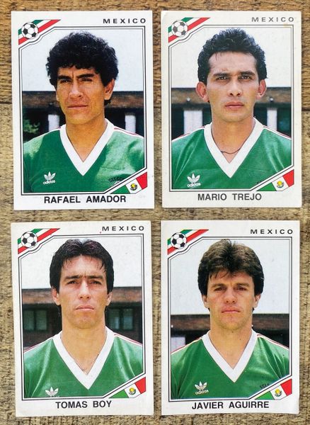 4 X 1986 MEXICO 86 WORLD CUP PANINI ORIGINAL UNUSED STICKERS PLAYERS MEXICO