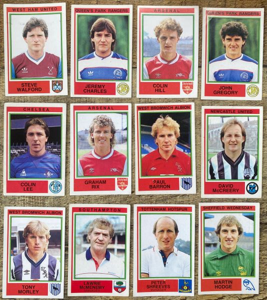 12X 1985 ORIGINAL UNUSED PANINI FOOTBALL 85 STICKERS VARIOUS