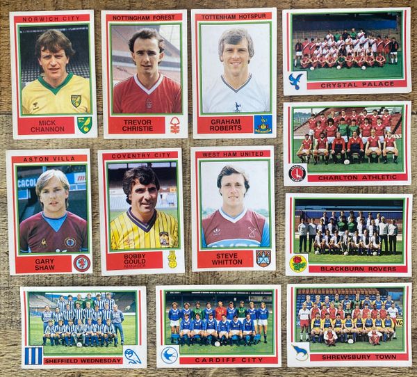 12X 1985 ORIGINAL UNUSED PANINI FOOTBALL 85 STICKERS VARIOUS