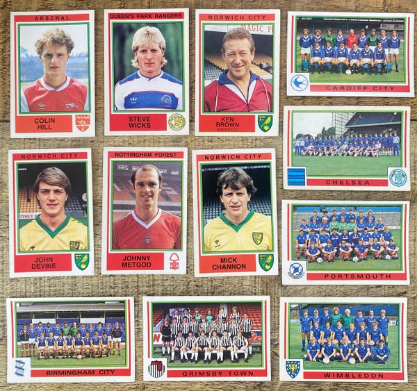 12X 1985 ORIGINAL UNUSED PANINI FOOTBALL 85 STICKERS VARIOUS