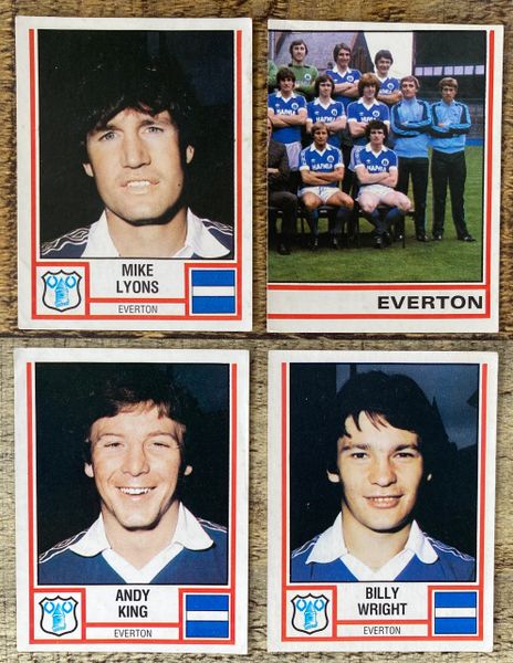 4X 1981 ORIGINAL UNUSED PANINI FOOTBALL 81 STICKERS EVERTON