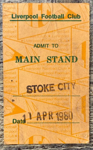 1979/80 ORIGINAL DIVISION ONE TICKET LIVERPOOL V STOKE CITY