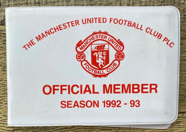 1992/93 ORIGINAL LEAGUE MATCH SEASON TICKET BOOK MANCHESTER UNITED