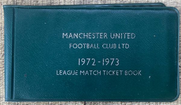 1972/73 ORIGINAL DIVISION ONE SEASON TICKET COVER MANCHESTER UNITED (COVER ONLY)