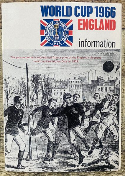 1966 ORIGINAL WORLD CUP FOLD OUT A5 TOURNAMENT INFORMATION LEAFLET