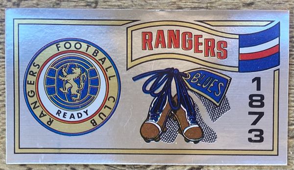 1983 ORIGINAL UNUSED PANINI FOOTBALL 83 STICKERS GLASGOW RANGERS BADGE 463