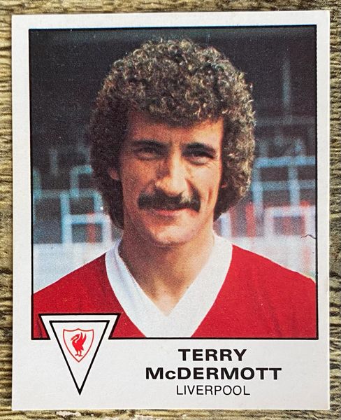 1980 ORIGINAL UNUSED PANINI FOOTBALL 80 STICKER TERRY McDERMOTT LIVERPOOL 197
