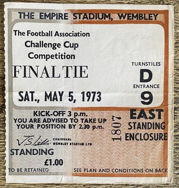 1973 ORIGINAL FA CUP FINAL TICKET SUNDERLAND V LEEDS UNITED C 11 446
