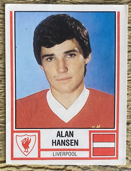 1981 ORIGINAL UNUSED PANINI FOOTBALL 81 STICKER ALAN HANSEN LIVERPOOL 169