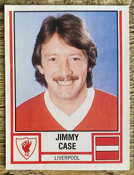 1981 ORIGINAL UNUSED PANINI FOOTBALL 81 STICKER JIMMY CASE LIVERPOOL 173