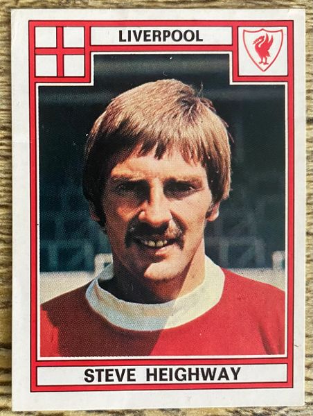 1978 ORIGINAL UNUSED PANINI FOOTBALL 78 STICKER STEVE HEIGHWAY LIVERPOOL 207