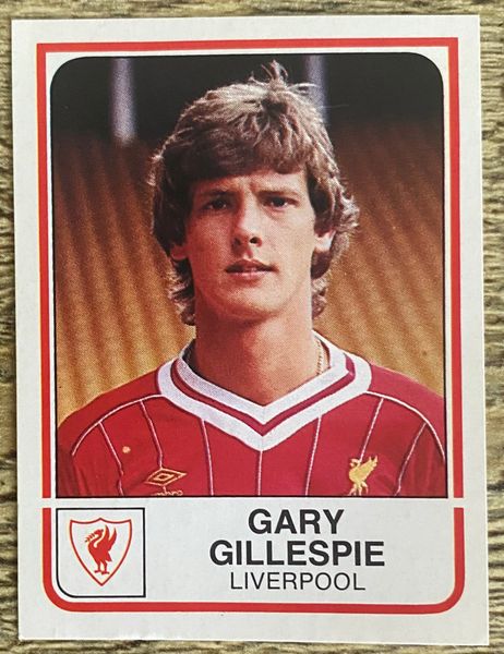 1984 ORIGINAL UNUSED PANINI FOOTBALL 84 STICKER GARY GILLESPIE LIVERPOOL 125