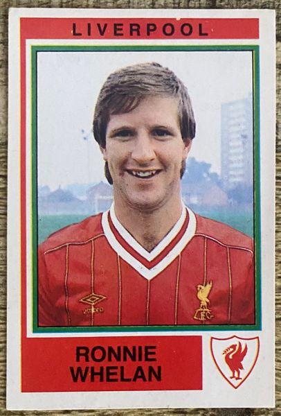 1985 ORIGINAL UNUSED PANINI FOOTBALL 85 STICKER RONNIE WHELAN LIVERPOOL 129