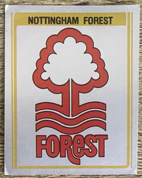 1980 ORIGINAL UNUSED PANINI FOOTBALL 80 STICKER NOTTINGHAM FOREST BADGE 273