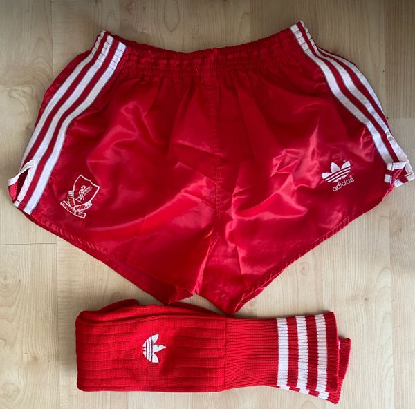 1987/88 MATCH WORN LIVERPOOL ADIDAS HOME SHORTS AND SOCKS
