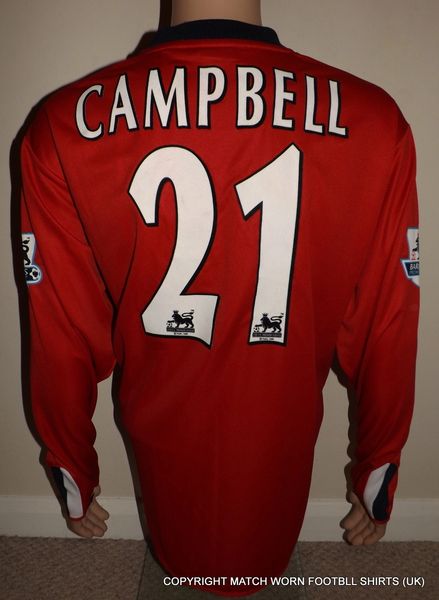 2005 KEVIN CAMPBELL MATCH WORN WEST BROMWICH ALBION AWAY SHIRT #21