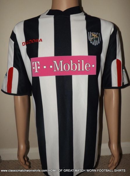 2004/05 WEST BROMWICH ALBION MATCH WORN SHIRT J. CHAMBERS #27