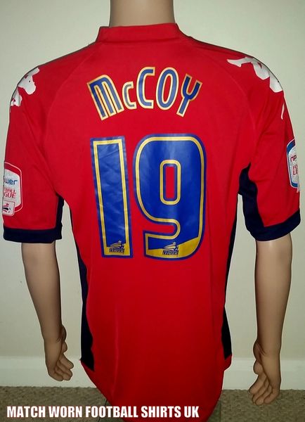 2011 WYCOMBE WANDERERS SIGNED MATCH WORN AWAY SHIRT MARVIN McCOY