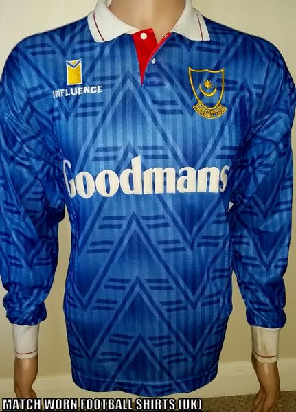 1991/92 PORTSMOUTH MATCH WORN HOME SHIRT #11