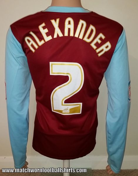 2010/11 BURNLEY MATCH WORN HOME SHIRT ALEXANDER #2