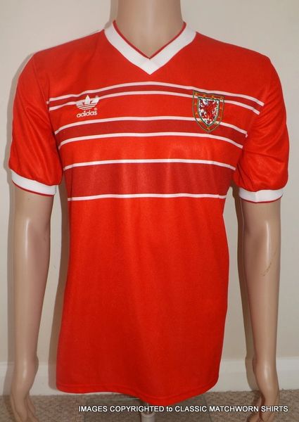 1985 WALES HOME MATCH WORN SHIRT PETER NICHOLAS #6