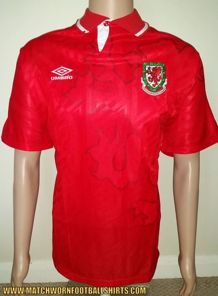 1992 WALES MATCH WORN HOME SHIRT V IRELAND #14