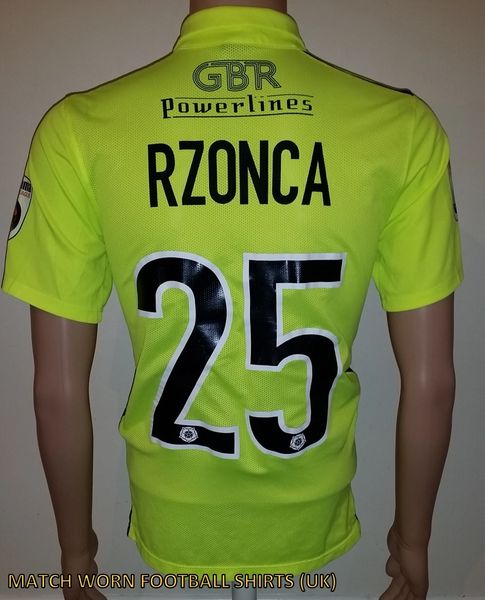 2016/17 YORK CITY MATCH WORN AWAY SHIRT RZONCA #25