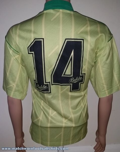 1991/92 BRISTOL CITY MATCH ISSUE AWAY SHIRT BUKTA #14