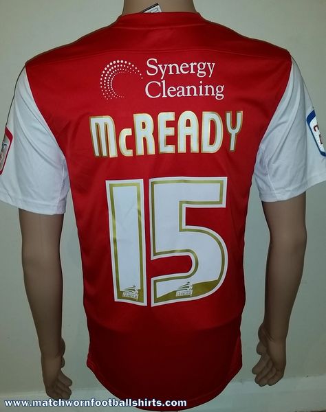 2012/13 YORK CITY MATCH WORN HOME SHIRT MCREADY #15