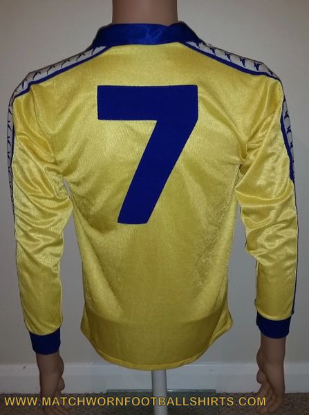 1977-79 SHEFFIELD WEDNESDAY BUKTA MATCH WORN AWAY SHIRT #7