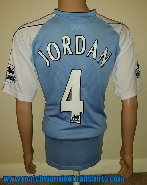 2006-07 MANCHESTER CITY MATCH ISSUE HOME SHIRT JORDAN #4