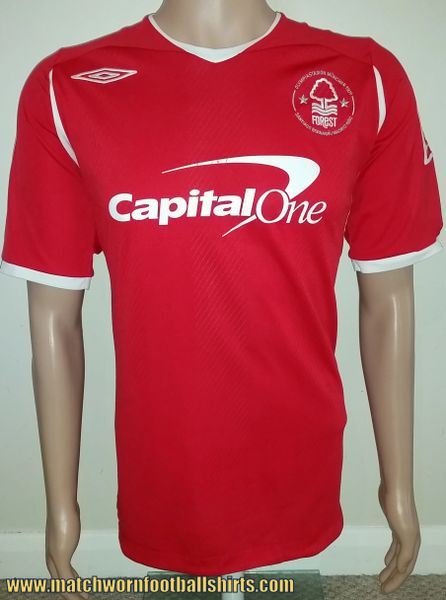 2008/09 NOTTINGHAM FOREST MATCH WORN HOME SHIRT BRECKIN #6