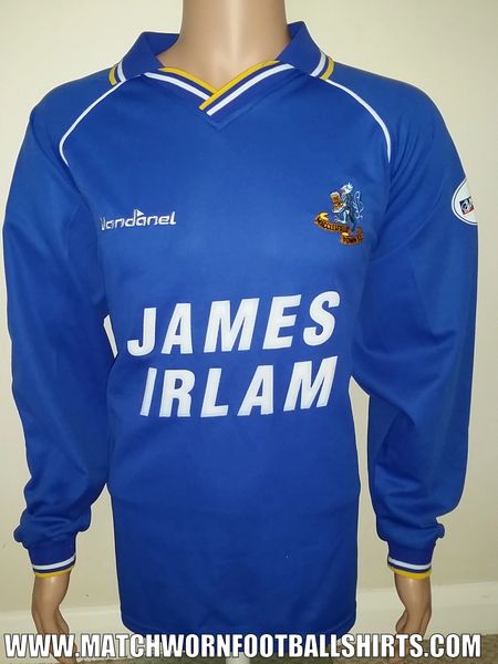 2001 MACCLESFIELD TOWN MATCH WORN HOME SHIRT WELCH #15