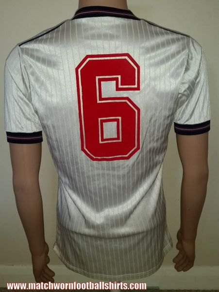1984 MATCHWORN UMBRO ENGLAND U21 SHIRT #6 PAUL BRACEWELL