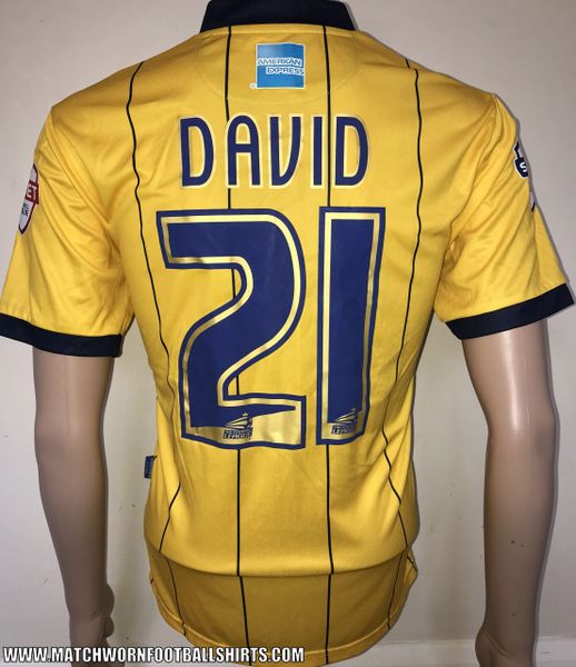 2013/14 BRIGHTON AND HOVE ALBION MATCH WORN AWAY SHIRT DAVID LOPEZ #21