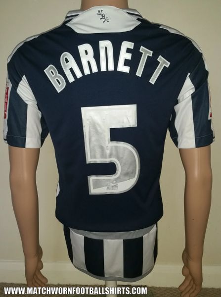 2009/10 WEST BROMWICH ALBION MATCH WORN SHIRT #5 BARNETT