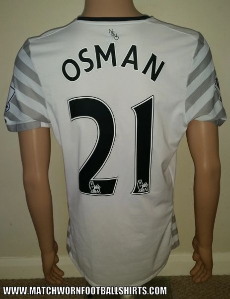 2015/16 EVERTON UMBRO AWAY MATCH ISSUE SHIRT LEON OSMAN #21