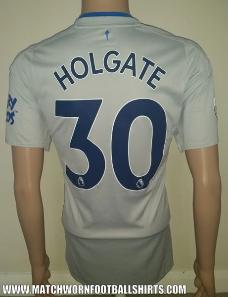 2017/18 EVERTON UMBRO AWAY MATCH ISSUE SHIRT HOLGATE #30