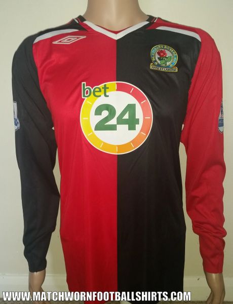 2007 BLACKBURN ROVERS MATCH WORN AWAY SHIRT RIGTERS #17