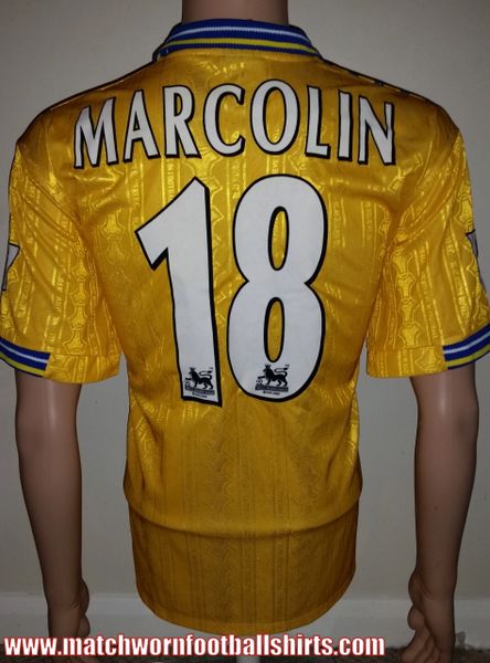 1998/99 BLACKBURN ROVERS MATCH WORN AWAY SHIRT MARCOLIN #18