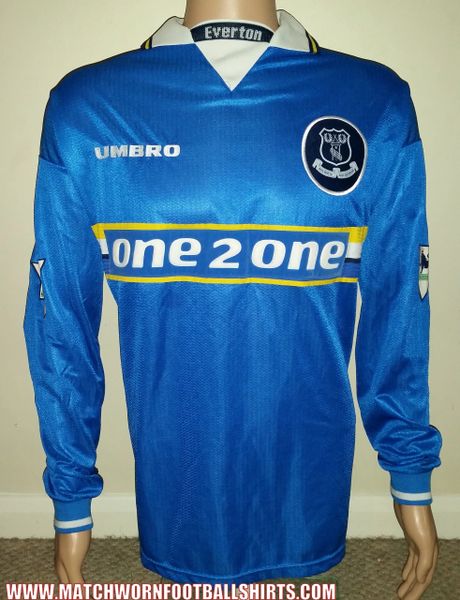 1997/98 EVERTON MATCH WORN HOME SHIRT OSTER #19 | MATCH WORN FOOTBALL ...