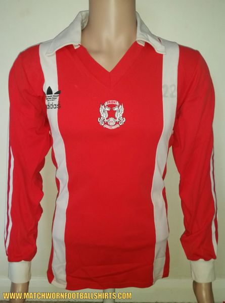 1980 ADIDAS ORIENT MATCH WORN AWAY SHIRT #10