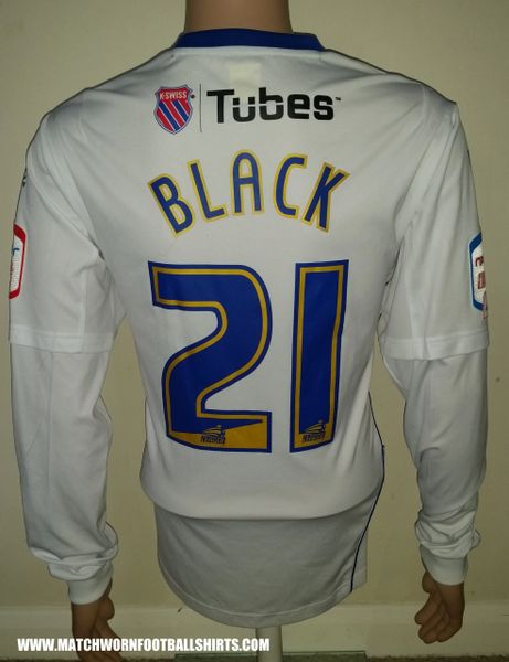 2010/11 OLDHAM ATHLETIC MATCH WORN THIRD SHIRT BLACK #21