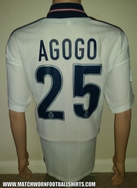 1998/99 OLDHAM ATHLETIC MATCH WORN AWAY SHIRT AGOGO #25