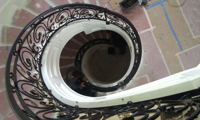 Custom Forged Spiral Railing