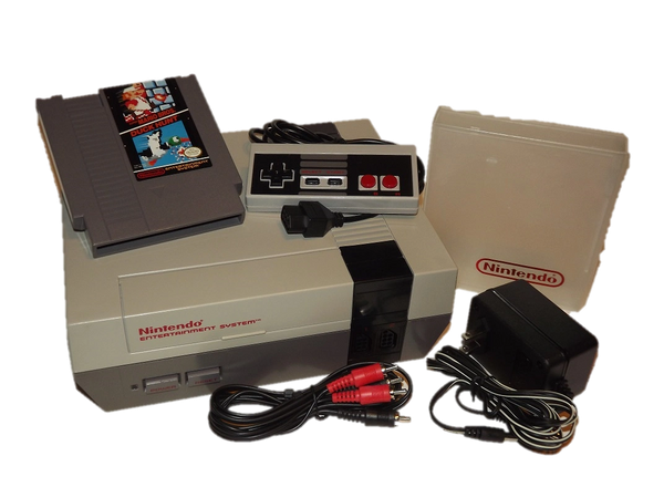 Nintendo NES System with Mario/Duck Hunt and Case