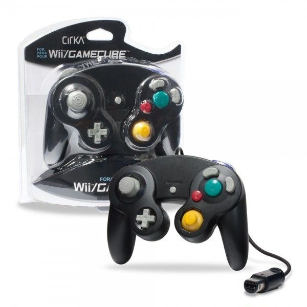 Wii/GameCube Controller (Black)-CIRKA