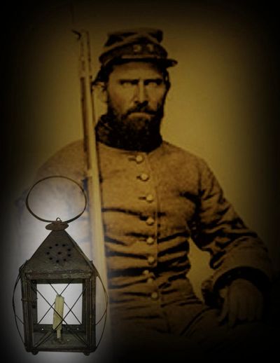 Ghostly Image of a Civil War Soldier. Ghost Tour. Cemetery Tour.
