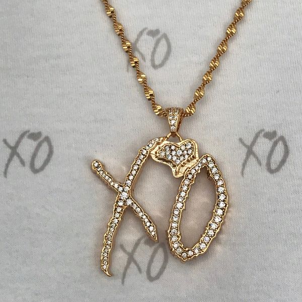 Large Iced Out 20k Gold Plated XO Chain (Short) | The one & only XO ...